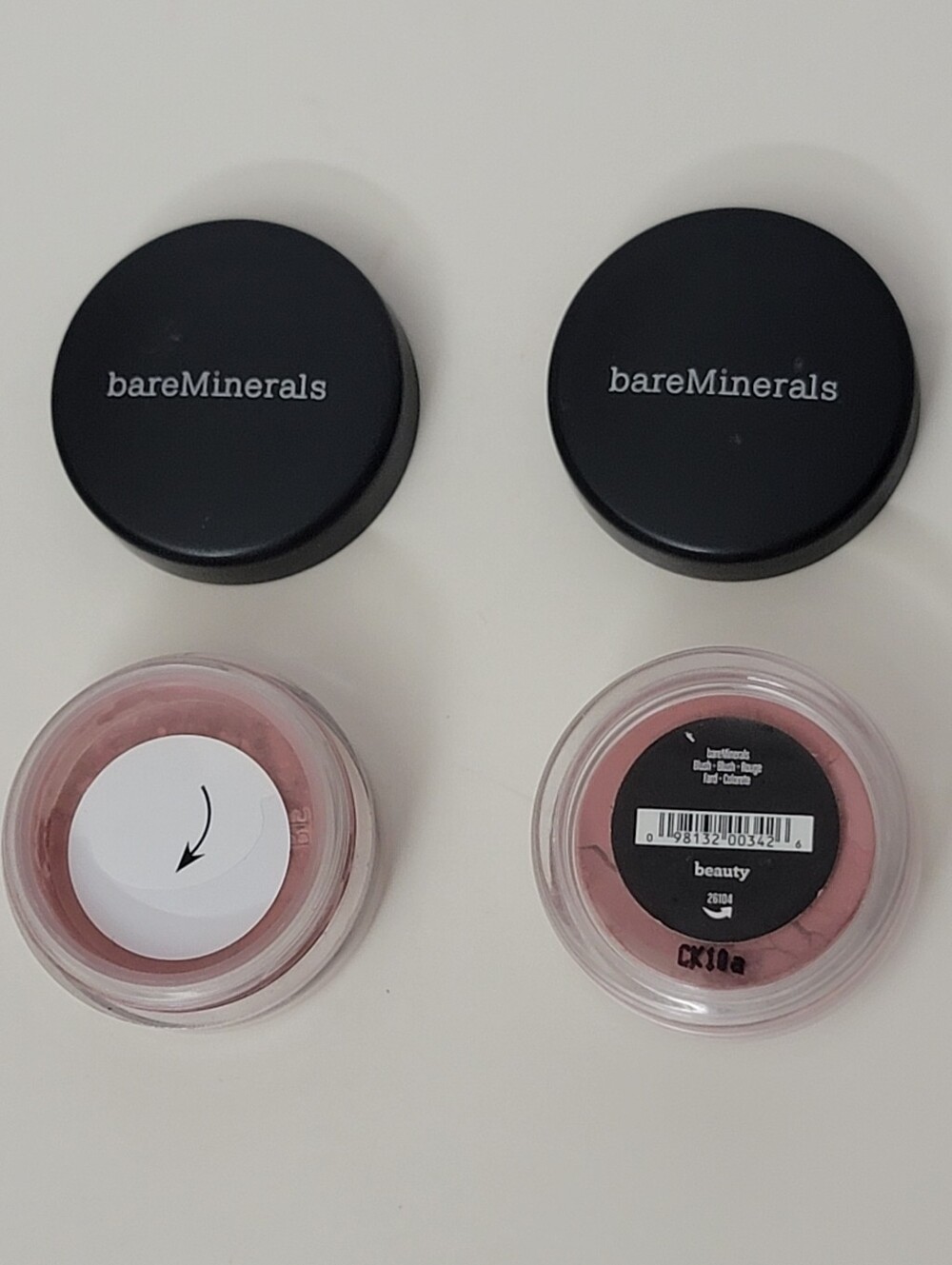 2 pk bareMinerals Eye Color Loose Powder 0.56g / 0.02 oz Mini Size Beauty